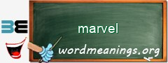 WordMeaning blackboard for marvel